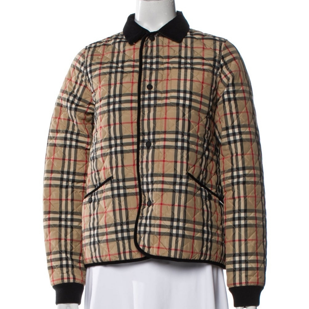 Burberry Kids Check Quilted Jacket